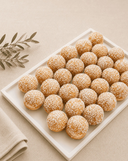 Plateau de 30 mini tropéziennes - Platter of 30 mini tropéziennes
