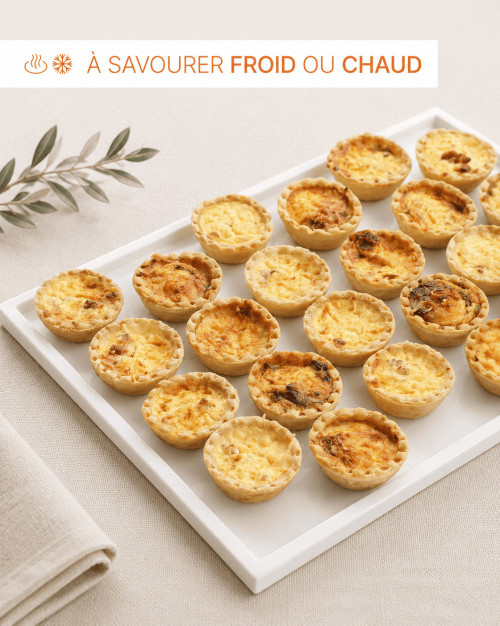 Mini Quiche - Plateau de 24 pièces / Mini Quiche - Tray of 24 pieces