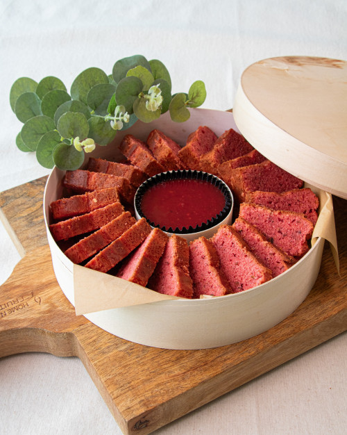 Cake praline & crème de praline rose - boîte de 15 pièces / Cake praline - box of 15 pieces