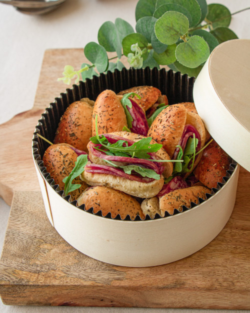 Navettes rosette  - boîte de 10 pièces / Rosette sandwich shuttle - box of 10 pieces